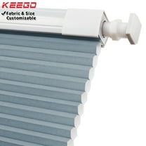 Keego Cellular No Drilling Blind for Window Honeycomb Cordless Window Blinds Easy Installation Heat Insulating Noise Reducing Window Shades Semi-Blackout Steel Blue, 27.5"w x 48"h