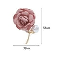 thumbnail image 6 of tasrioml Faux Pearl Rhinestone Fabric Flower Brooch Pink Red Lightweight Corsage Pins Women Clothing Accessories for Party Wedding, 6 of 8