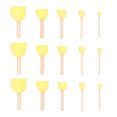 thumbnail image 1 of Ensemble de Peinture pour Enfants 15 Pcs Éponge Jaune Pinceau Manche en Bois pour Dessin d'Enfants, 1 of 8
