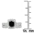 thumbnail image 3 of Dazzlingrock Collection 1.80 CT 10K Black, White Diamond Halo Ring Set, White Gold, Size 8.5, 3 of 3
