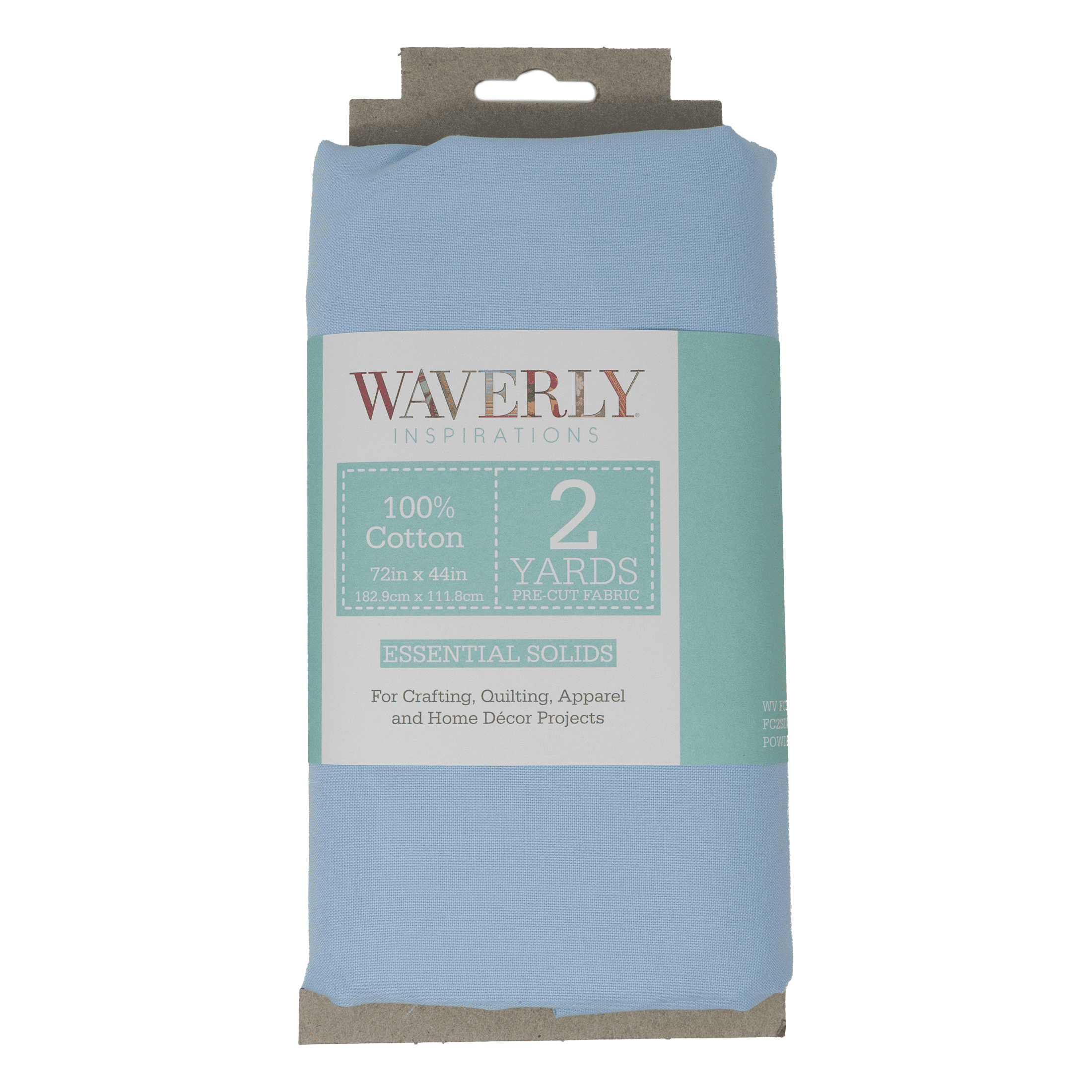 (2 pack) Waverly Inspirations 2 Yard Cut 100% Cotton Solids Fabric, Blue, 44" Wide for Quilting & Sewing
