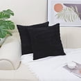 thumbnail image 1 of Nvzi 2 fundas de almohada de color sólido con diseño de grano de trigo simple, una funda de almohada simple en un color sólido de 15,75 x 15,75 pulgadas (negro), 1 of 5