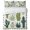 White, variant on Saguaro Cactus Full Duvet Cover Set, Green Prickly Pear Cactus Barrel Cactus Botanical Decorative 3 Piece Bedding Set with Zipper Closure Soft Breathable Microfiber Comforter Cover 2 Pillowcases