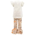 thumbnail image 4 of Unique Baby Girls 2 Piece Pumpkin Pie Obsessed Thanksgiving Outfit (10, White), 4 of 5