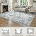 thumbnail image 6 of Uermei 8x10 Washable Area Rug: Modern Abstract Soft Non-Slip Indoor Rugs Home Decor - Low Pile Stain Resistant Foldable Carpet for Living Room Bedroom Dining Room Playroom Office - Blue Gray, 6 of 10