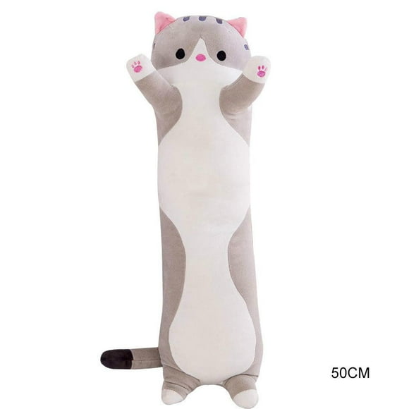 EDTara Cute Cat Stuffed Animal Toy/Kawaii Soft Kids Long Strip Pillow / Decoration Fat Kitten Cushion/Office Lunch Break Sleeping Giant Bolster/Baby Doll Birthday Wedding Gifts Toy