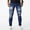 Dark Blue, variant on ZZwxWA Men's Casual Jeans Pants Stretch Denim Loose Comfy Trousers Fashion Skinny Jeans Side Striped Streetwear Slacks up to 50% Off