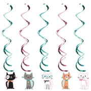 Party Central Club Pack of 30 Black and White Cat Swirl Hanging party Dizzy Danglers 10.25"