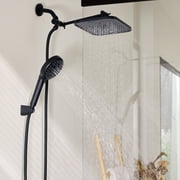 JOMOO 12 Inch Rainfall Shower Head High Pressure 10 Spray Filtered Shower Head with Handheld Combo, with Extension Arm, 71 Shower Hose