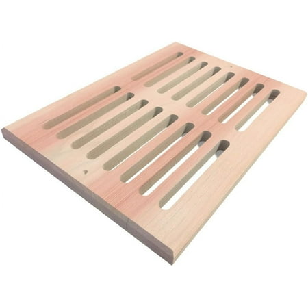 

16 X 5 Unfinished Wood Vent Cover - Wood Register Cold Air Return Wall Vent Unfinished - Cedar Wood