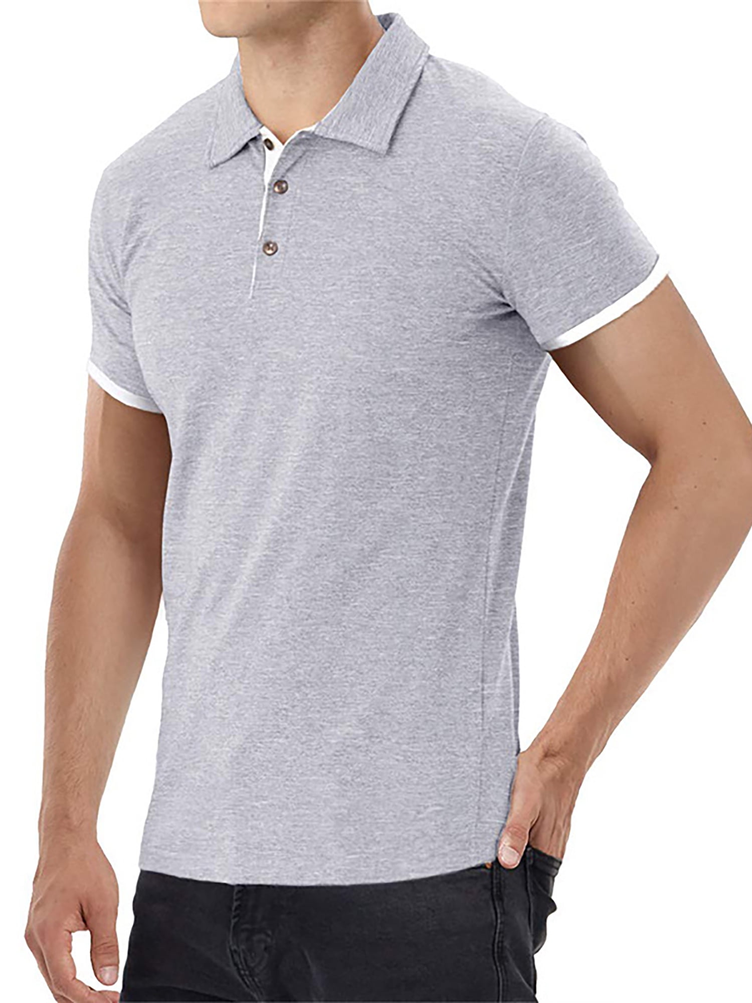 Regular Fit Plain Short Sleeve Textured Jersey with Collar Lovert Premium Organic Cotton Polo Shirts for Men Regular Fit Plain Short Sleeve Textured Jersey with Collar Lovert Premium Organic Cotton Polo Shirts for Men