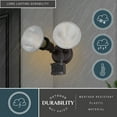 thumbnail image 5 of Bronze Motion Sensor Dusk to Dawn Outdoor Security Flood Light - 2 Adjustable Light Heads - 4 Modes, 5 of 14