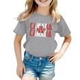 thumbnail image 4 of PMVFHDE Canada Day T-Shirt à Motif Imprimé de Feuille d'Érable pour Filles Camisoles pour Filles Canada Day T-Shirt à Manches Courtes pour Filles T-Shirt d'Été à Col Rond Coupe Décontractée Chandails de Base, 4 of 4