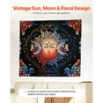 thumbnail image 6 of KFFKFF Celestial Tapestry, Enigmatic Flower Design Wall Hanging, Retro Wall Cover for Home Decor, Appropriate for Bedroom, Lounge, Dormitory (50.39 x 57.87 inches), 6 of 9