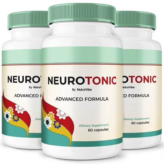 (3 Pack) Neurotonic Pills – Daily Formula with a Natural Blend to Help Maintain Focus, Memory & Concentration | Clean, Gentle, Easy-to-Swallow Capsules for Everyday Sharpness (180 Capsules)
