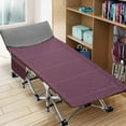 thumbnail image 3 of Folding Camping Cot for Adults with Pad, Padded Portable Sleeping Cots, Camp Bed with Carry Bag for Outdoor Travel, Beach, Hiking, 3 of 15