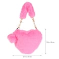 thumbnail image 4 of WORGEOUS 1 pieza de felpa en forma de corazón bolso femenino encantador bolso peludo para invierno otoño, 4 of 9