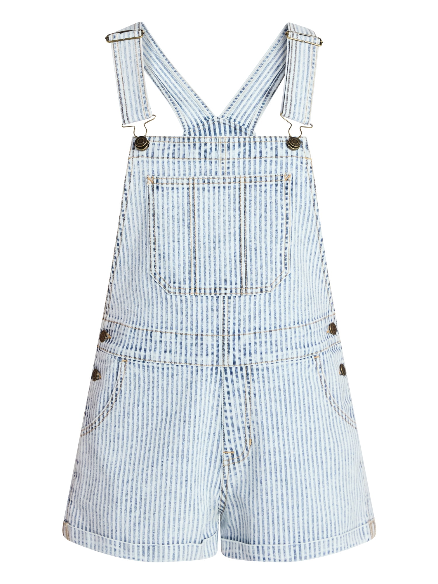 No Boundaries Denim Shortalls, 3" Inseam, Women's Sizes XXS-XXL