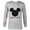 Athletic Heather, variant on Mickey Mouse Brother Family - Long Sleeve T-Shirt for Men – Customized-White