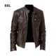 thumbnail image 3 of Sonducket Chaqueta de moto para hombre Varios tamaños disponibles Chaquetas cálidas a prueba de viento Múltiples bolsillos delanteros Abrigos y chamarras marrón XL, 3 of 6