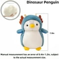 thumbnail image 3 of Playful Pompom Penguin Dino/Unicorn/Rabbit Vibrant Companions Endless Fun Stuffed Animal Toy - 7.9'', 3 of 8