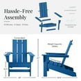 thumbnail image 4 of DUROGREEN® Aria Adirondack Chair - Royal Blue, 4 of 8