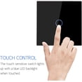 thumbnail image 2 of Single Dimmer Switch for LED Lights, Black Touch Light Switch,1-Gang 1-Way, AC 240V 700W（black), 2 of 5