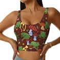 thumbnail image 2 of Lsque Frogs and Mushrooms Printed Women'S Sports Bra, Compression, Moisture Wicking, High-Impact Sports Bra For Women,Supportive sports bra-XX-Large, 2 of 9