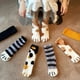 thumbnail image 5 of Muyoka 6 pares de calcetines de invierno con diseño de pata de gato, cálidos, de felpa, esponjosos, gruesos, de forro polar, con diseño de pata de animal, con dibujos animados, para dormir, para el ho Muyoka Hogar, 5 of 7
