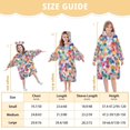 thumbnail image 4 of FORMRS Wearable Blanket Hoodie with Sleeves for Kids Cozy Flannel Sweatshirt, Yellow Colorful Circles, 4 of 7