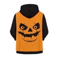thumbnail image 3 of Psesaysky Boys Graphic Zip Up Hoodies Sweatshirt with Pockets Kids Hooded Coat Casual Outerwear Halloween Pumpkin Print 6-7 Years, 3 of 7