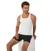 Hanes Men's Tank Undershirt, Cotton, Moisture-Wicking, White, 2-Pack
