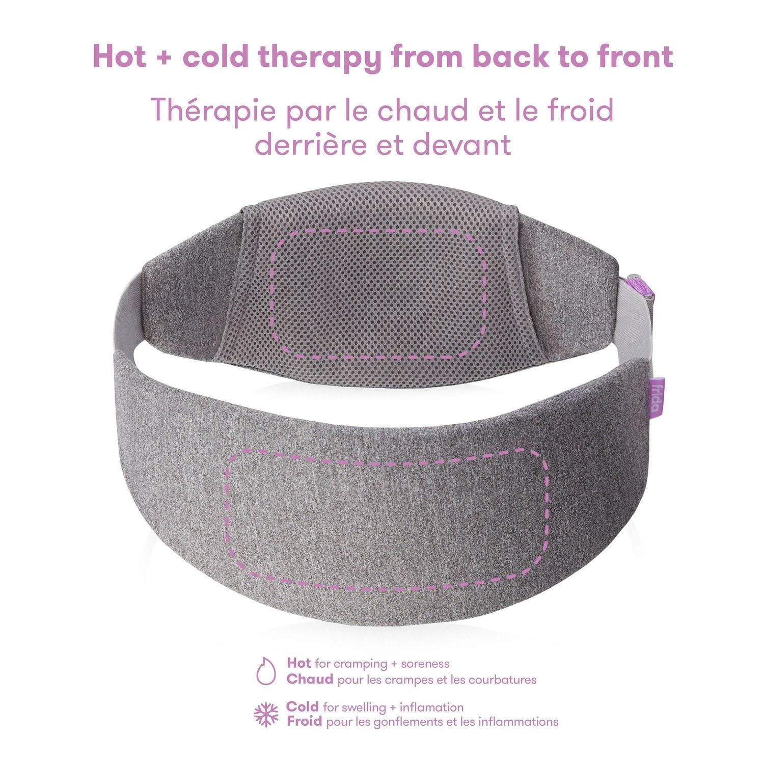 Frida Mom - C-Section Recovery Band Postpartum Abdominal Binder with Soft Knit Layer, One Size Post-Op Incision Protector Targeted Hot + Cold Therapy, One Size