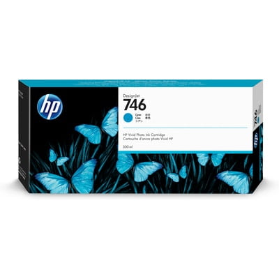 - HP 746 (P2V80A) DesignJet Z6/Z9 Cyan Original Ink Cartridge (300 ml)