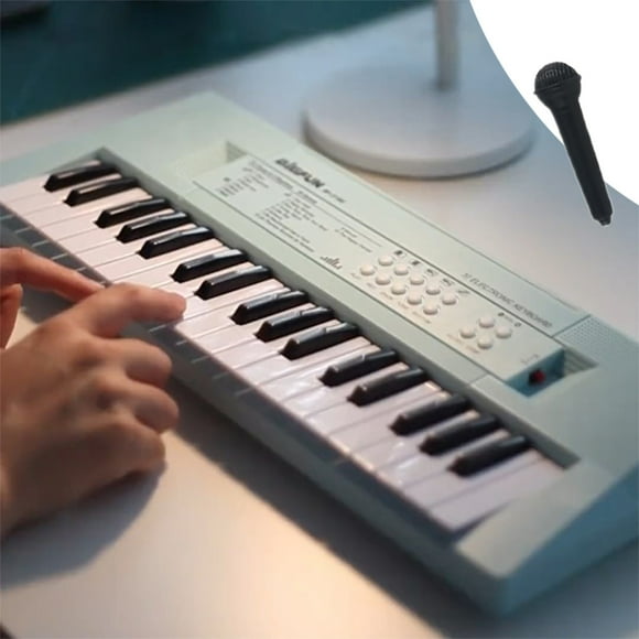 Usmixi Holiday Gift 37 Keys Electric Kids Piano with Microphone Recording Function Musical Toy Portable Electronic Keyboard Piano Learning Toys for Kids Christmas Gifts