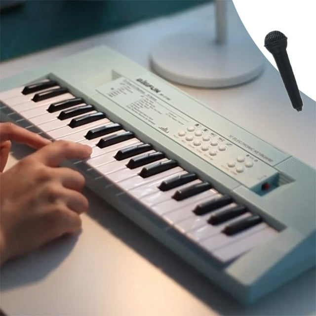 Juguetes educativos, piano infantil de 37 teclas con micrófono y función de grabación, juguete musical, teclado electrónico portátil, piano, juguetes de aprendizaje para niños, regalos de Navidad, pia