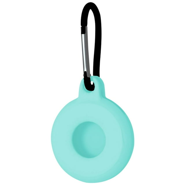 Tracker Case Silicone Anti-lost Cover Keychain Locator Protector Replacement for iOS AirTag White
