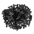 thumbnail image 1 of Unique Bargains Ensemble de Rondelles d'Espacement Rondes 200 Pack Nylon 4,6,15,20,25mm Longueur pour Bloc de Vis M4, Noir, 1 of 6
