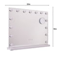 thumbnail image 6 of BEAUTYPEAK 23"x18" Rectangular Hollywood Vanity Mirror with Magnifier and 15 Adjustable Light Bulbs, White, 6 of 6