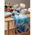 thumbnail image 6 of Boanket Turtle Table Runner - 36 Inch Long, Kitchen Dining Table Runner Dresser Scarves, Ocean Fish Coral Underwater World Cartoon Farmhouse Decor for Coffee Tables Wedding Party Banquet, 6 of 8