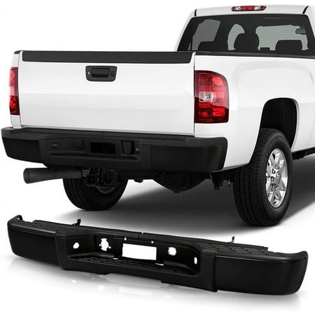 Tecman Rear Bumper for Silverado sierra 1500 2007 - 2013 Black without ...