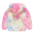 thumbnail image 2 of URMAGIC URMAGIC 1-6T Baby Boy Girl Tie Dye Zip Up Ultra Soft Sherpa Fleece Hooded Sweatshirt Coat, 2 of 8