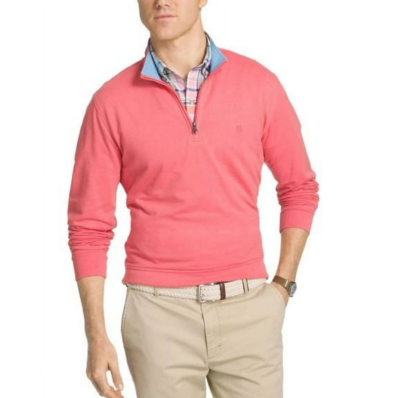IZOD Men's Half Zip Sweatshirt, Rapture Rose, 4X-Large