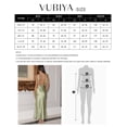 thumbnail image 5 of Vestido largo VUBIYA Elegante satén con cuello en V sin espalda azul marino para mujer, 5 of 5