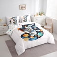 thumbnail image 3 of Homewish Boys Personalized Gifts 7-Piece Bedding Comforter Set,Pink Letter J King Bedding Sets,Cartoon Planet Astronaut Bed Sheets For Boys Kids,Lightweight Room Decoration Reversible, 3 of 8