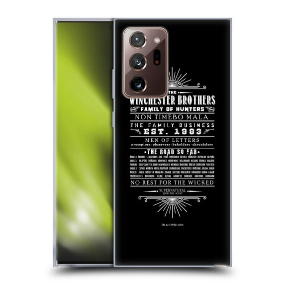 Head Case Designs Officially Licensed Supernatural Vectors Winchester Brothers Soft Gel Case Compatible with Samsung Galaxy Note20 Ultra / 5G