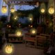 thumbnail image 4 of Waterproof outdoor solar hanging lanterns for garden decoration - 2 pack warm light, 4 of 5