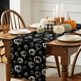 thumbnail image 3 of Fall Pumpkin Cotton Linen Table Runner, Washable Table Runners for Kitchen, Dining Room, Holiday, Home Party Table Decor, 13x72 Inches, 3 of 9