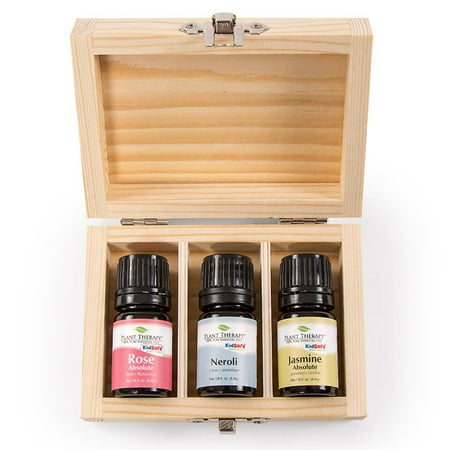 Fleurs précieuses incrustées, 3 huiles essentielles Set. 5 ml bouteilles.