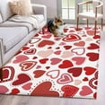 thumbnail image 2 of Love Heart Washable Area Rug 2.7 x 5 ft Polka Dots, Soft Non Slip Rugs Stain Repellent Indoor Felt Carpet for Living Dining Room Bedroom Home Office, 2 of 9
